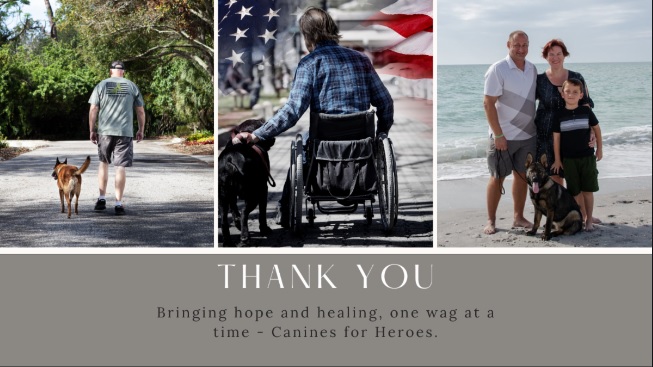 Giving the Gift of Joy to Veterans and First Responders:  Canines For Heroes